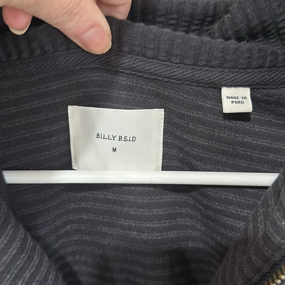 Billy Reid Quilted Half Zip Navy Blue Size m - Picture 5 of 7